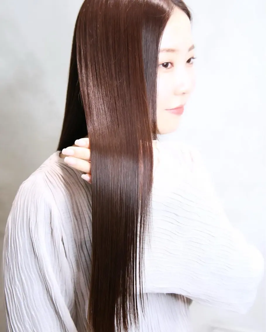 ロング カラー パーマ ブリーチ 髪質改善 ロング トリートメント 酸性ストレート 💎髪質改善専門 jewel boxのヘアスタイル