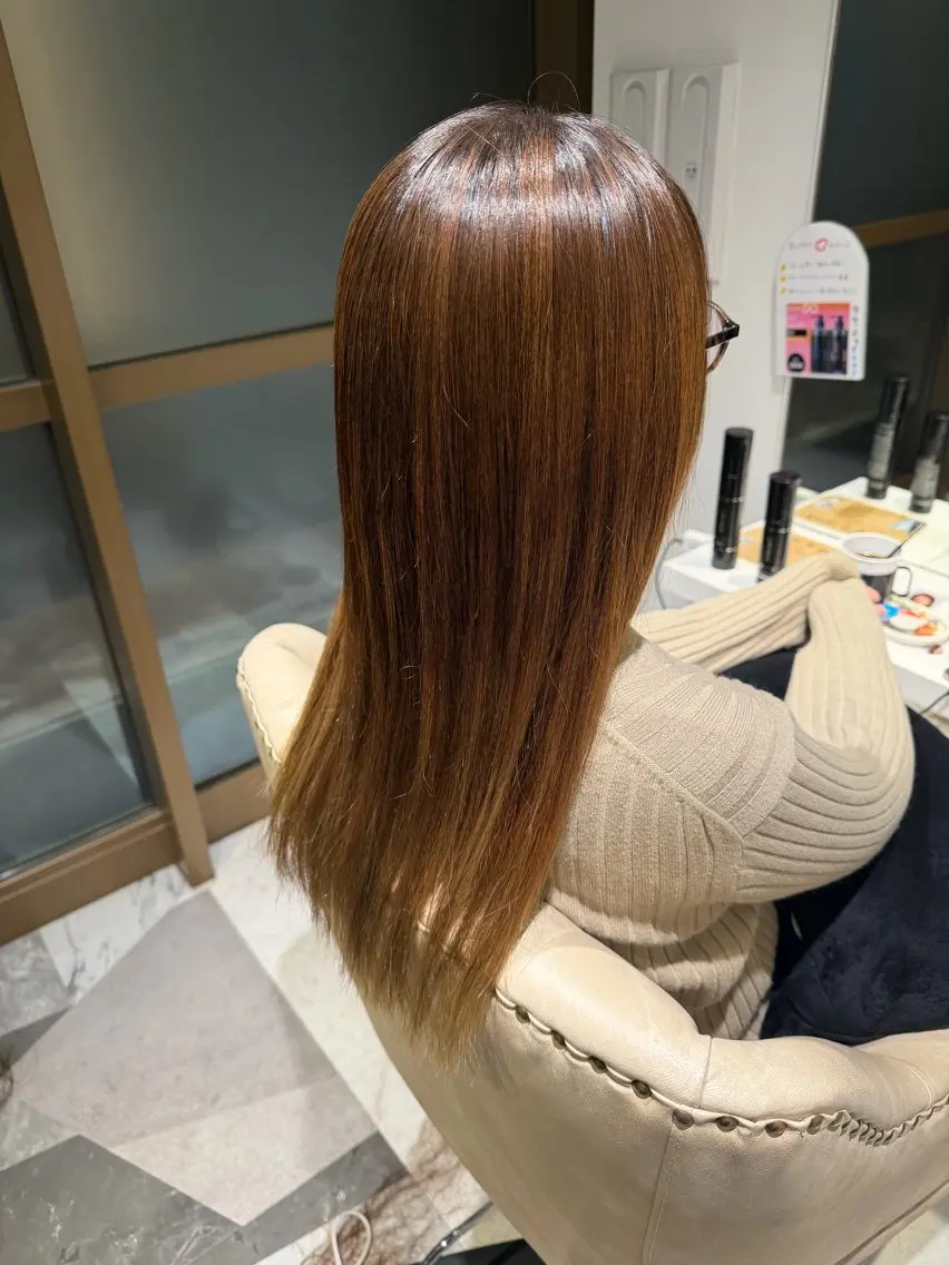 セミロング カット トリートメント 福山艶髪|髪質改善| 三宅星哉のヘアスタイル