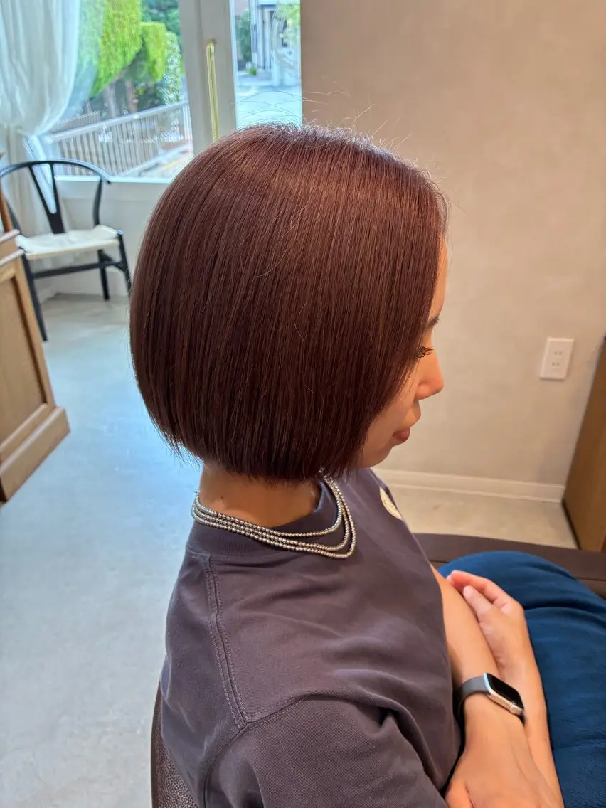 カラー ベージュカラー ブリーチ ピンクカラー ピンクベージュ ヘアカラー トリートメント 大畑 利奈のヘアスタイル