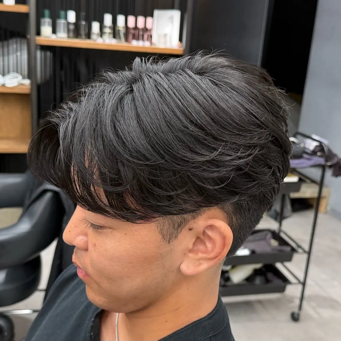 ショート パーマ メンズ くせ毛 縮毛矯正 OVARL はるまのヘアスタイル