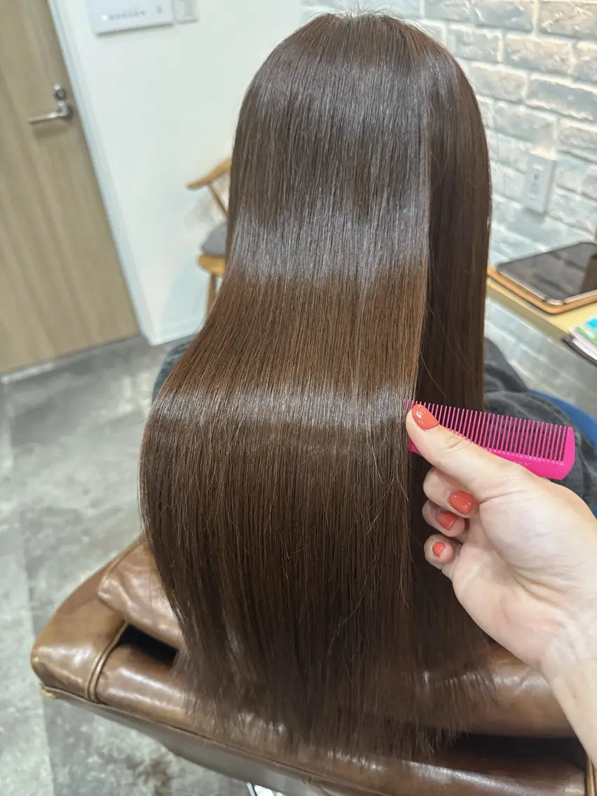 セミロング カラー ベージュカラー 透明感カラー 髪質改善 縮毛矯正 GOODDAY 🫧Manami🫧のヘアスタイル