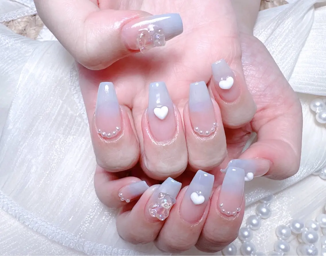 ネイル ハンドネイル M🌷nail 長さだし専門店のネイルデザイン