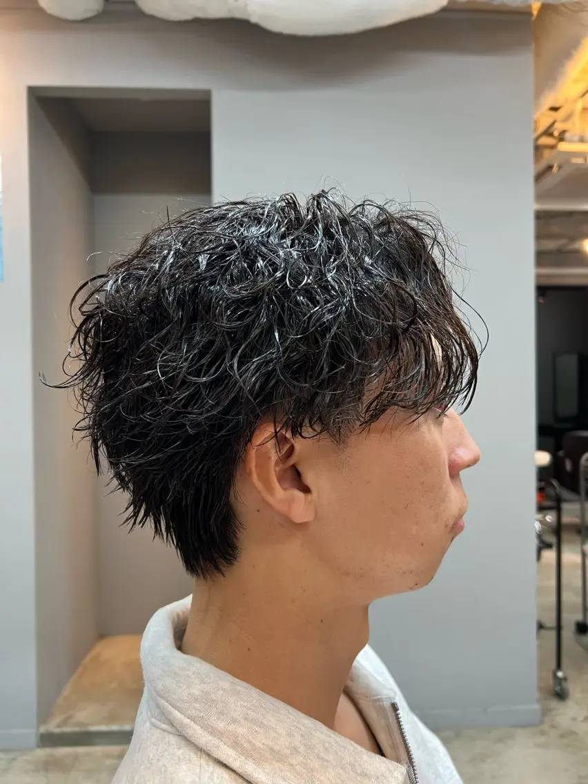 ショート パーマ メンズ メンズパーマ 波巻きパーマ 💥メンズパーマ /表参道/モント💥のヘアスタイル