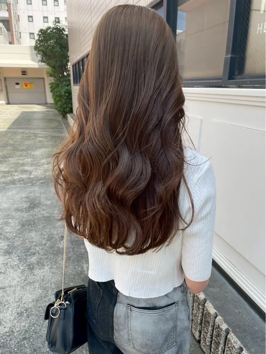 ロング カラー ヘアカラー ParveMix🎀 稲垣 詞葉のヘアスタイル