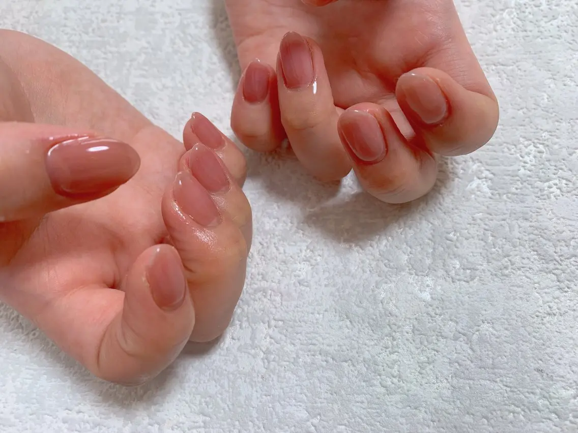 ネイル ジェルネイル 韓国ネイル メンズネイル ワンカラーネイル パラジェル kiki nail たまプラーザのネイルデザイン