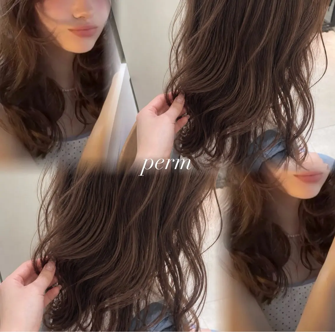 セミロング パーマ セミロングパーマ デジタルパーマ カット パーマ 🇰🇷 韓国ヘア/ sumire 🫧のヘアスタイル