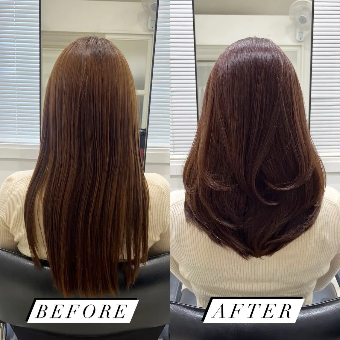 ロング カット 縮毛矯正 全席個室美容室/レイ ヤー/美髪矯正のヘアスタイル