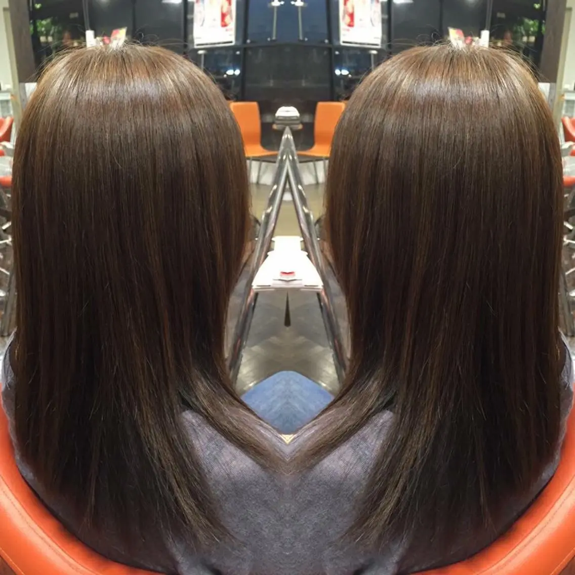 セミロング カラー アッシュ ブリーチ 透明感カラー ハイライトカラー ハイライト ヘアカラー デザインカラー🌈 高木リョウのヘアスタイル