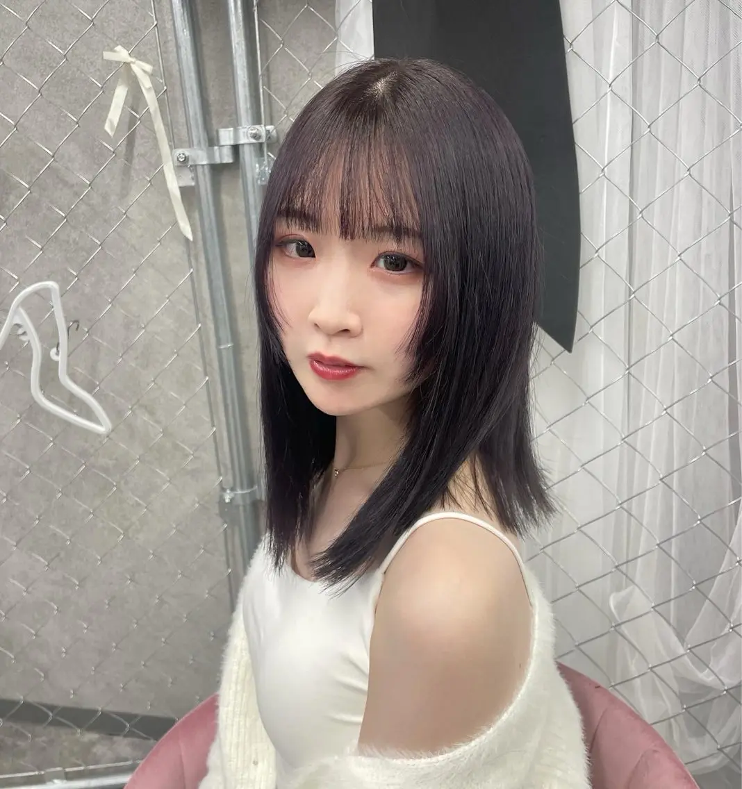 ミディアム パープルカラー K Iのヘアスタイル