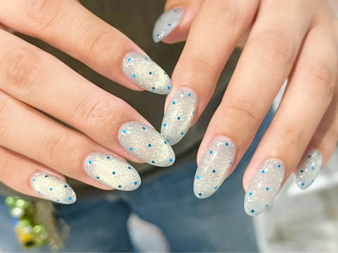 ネイル ハンドネイル 0203ムニムサン 💙Harukaのネイルデザイン