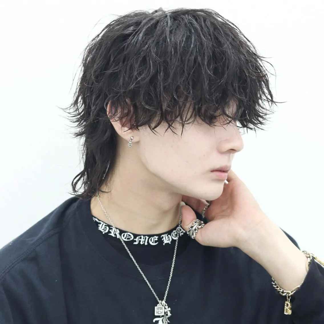 ミディアム カラー パーマ メンズ カット パーマ トリートメント ハイトーン/メンズマ ッシュ/KYOHEIのヘアスタイル