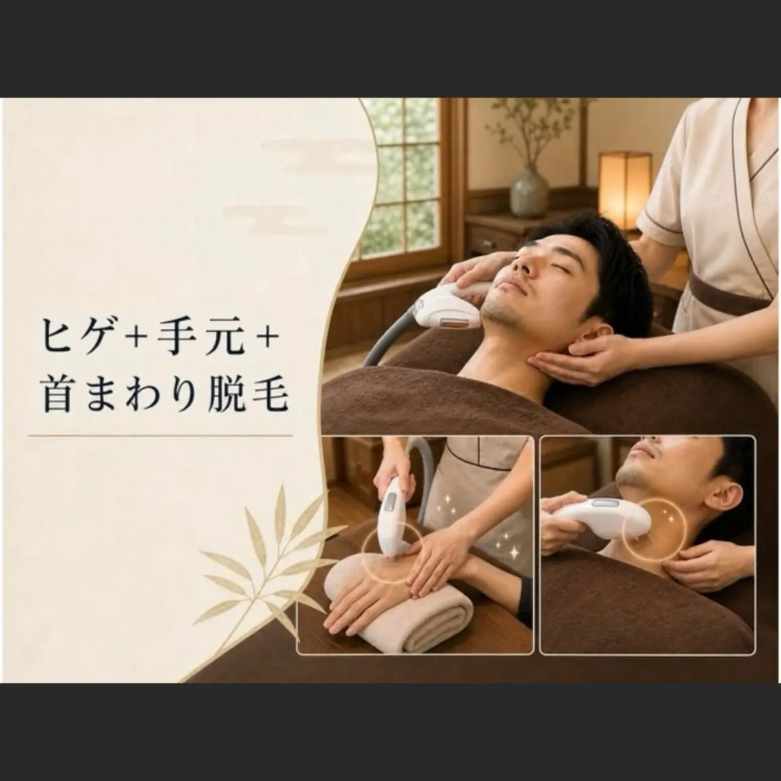 【営業職・接客業向け】ヒゲ+手元+首周り脱毛の写真