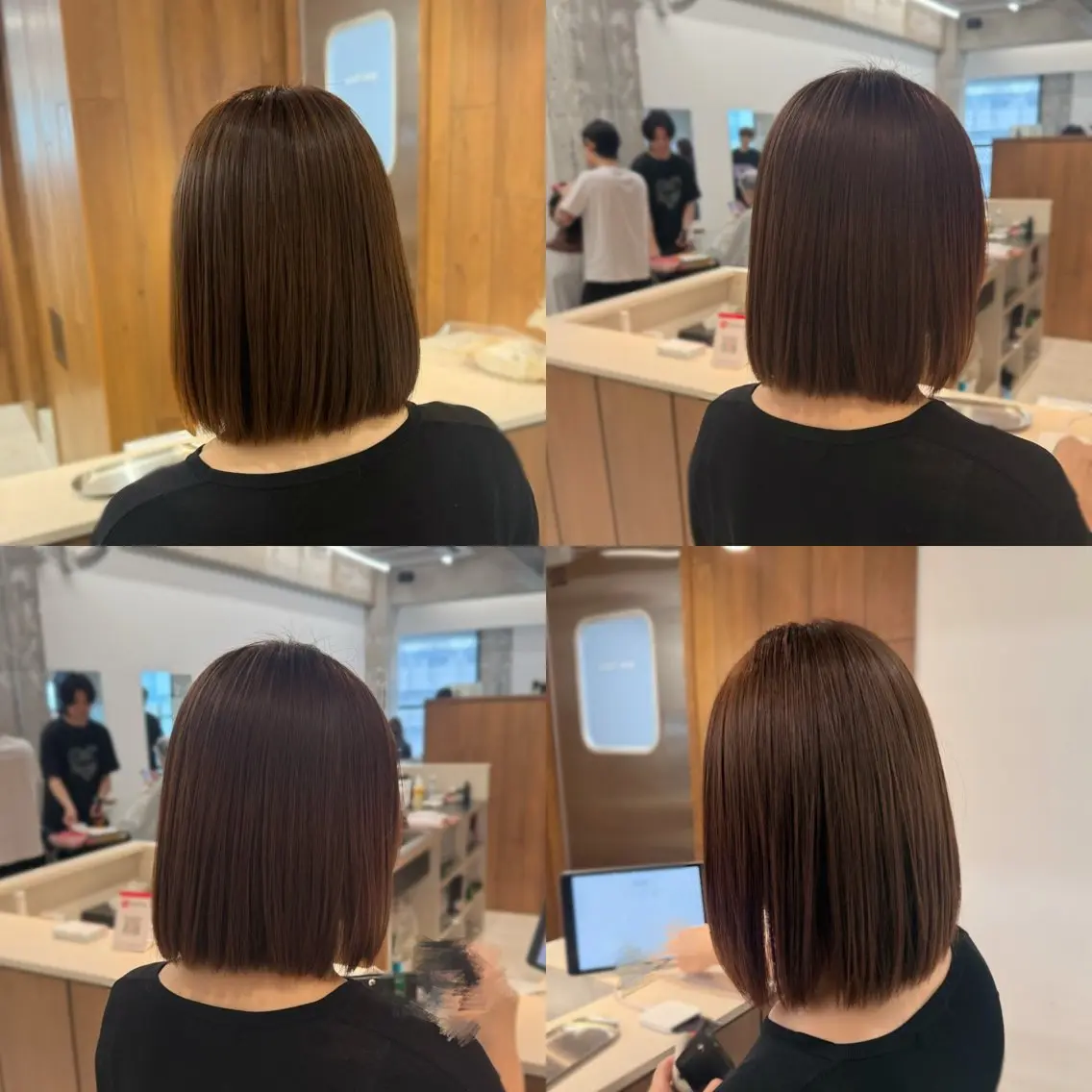 セミロング カラー パーマ 髪質改善 縮毛矯正 カット ヘアカラー 縮毛矯正 トリートメント 縮毛矯正+モテカラー 🎀✨MIHOのヘアスタイル