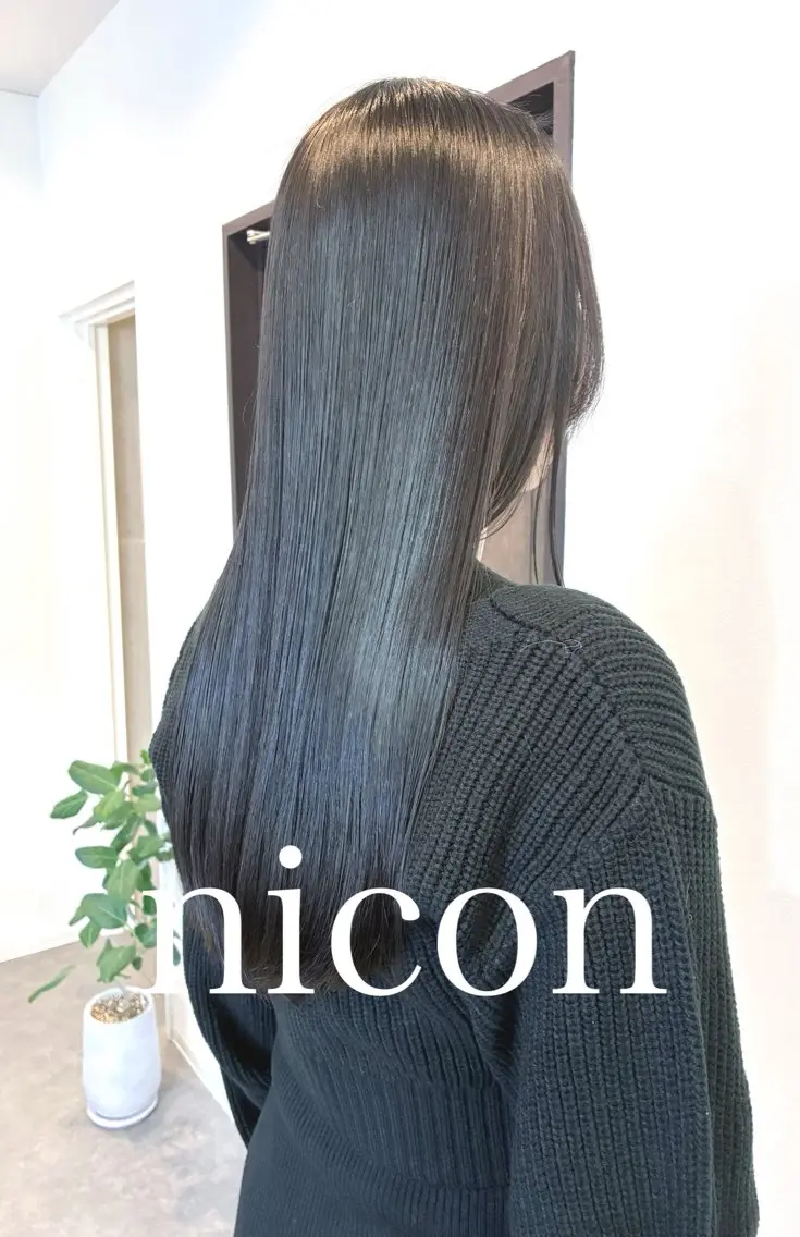 ロング カット ヘアカラー トリートメント ヘッドスパ 髪質改善 髪質改善カラーのヘアスタイル
