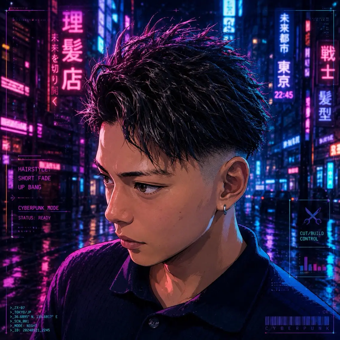 ショート パーマ メンズ カット パーマ 梅田/メンズパーマ /短髪/田中崇奨のヘアスタイル