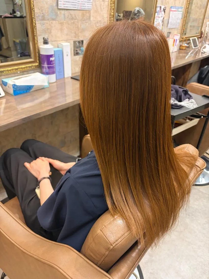 セミロング ヘアカラー 前田 みのりのヘアスタイル