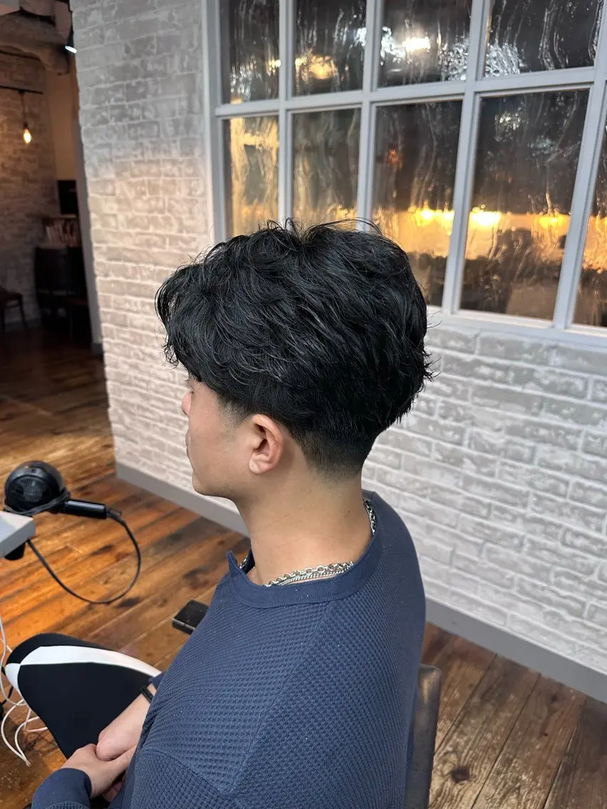ショート パーマ メンズ 🩵メンズショート✨ パーマスタイル みくのヘアスタイル