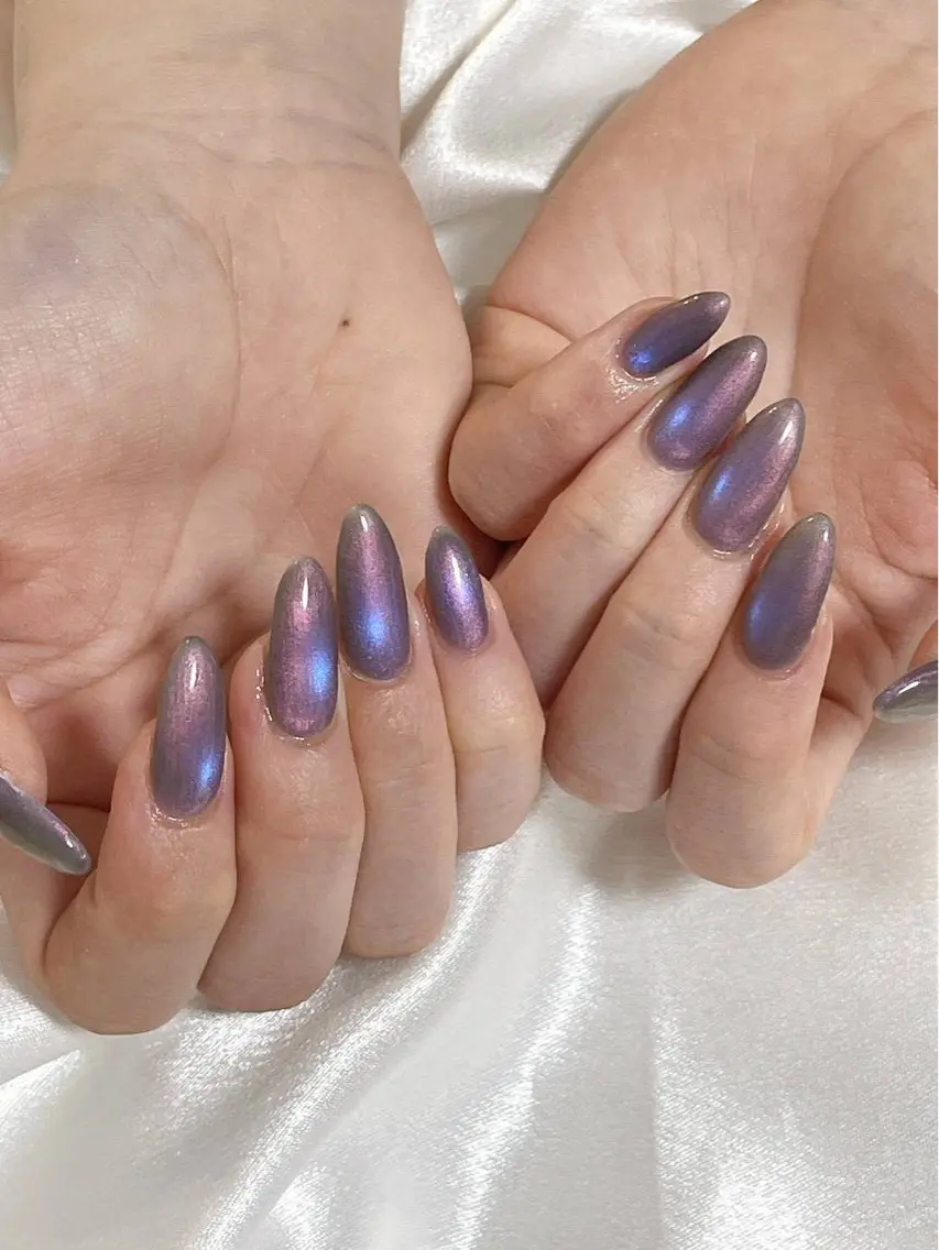 ネイル オーロラネイル 桜ネイル フラワーネイル フットネイル フレンチネイル ハンドネイル mogunail &blowのネイルデザイン