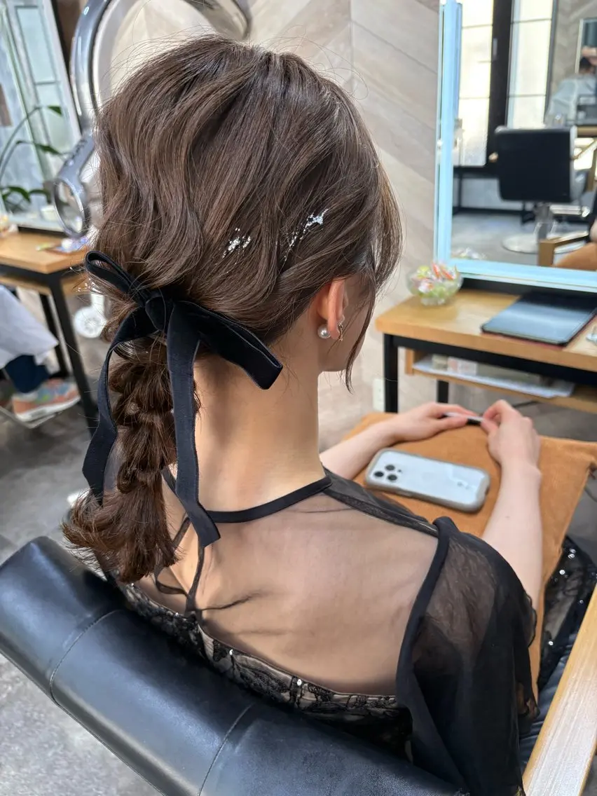 ミディアム ヘアアレンジ ボブ ヘアセット SHANTi 飯塚 ヘアセット/髪質改善のヘアスタイル