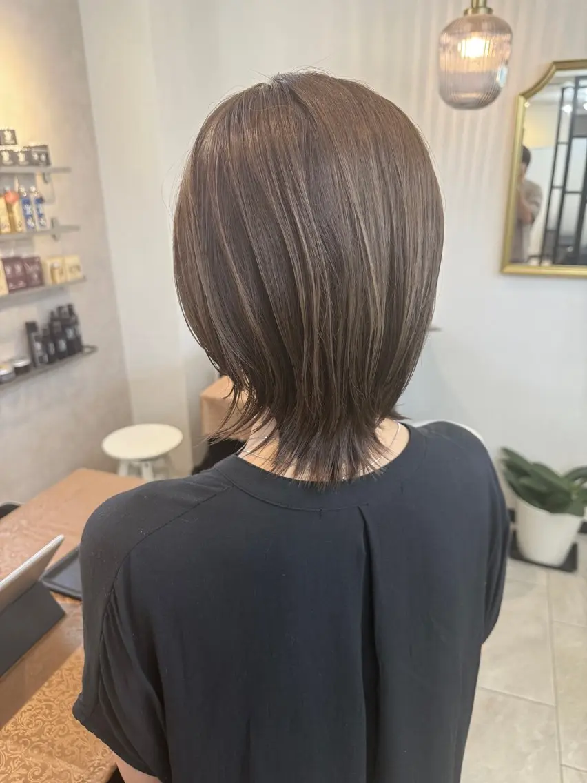 ミディアム カット ヘアカラー トリートメント 🆕似合わせデザイン カット/髪質改善✨のヘアスタイル