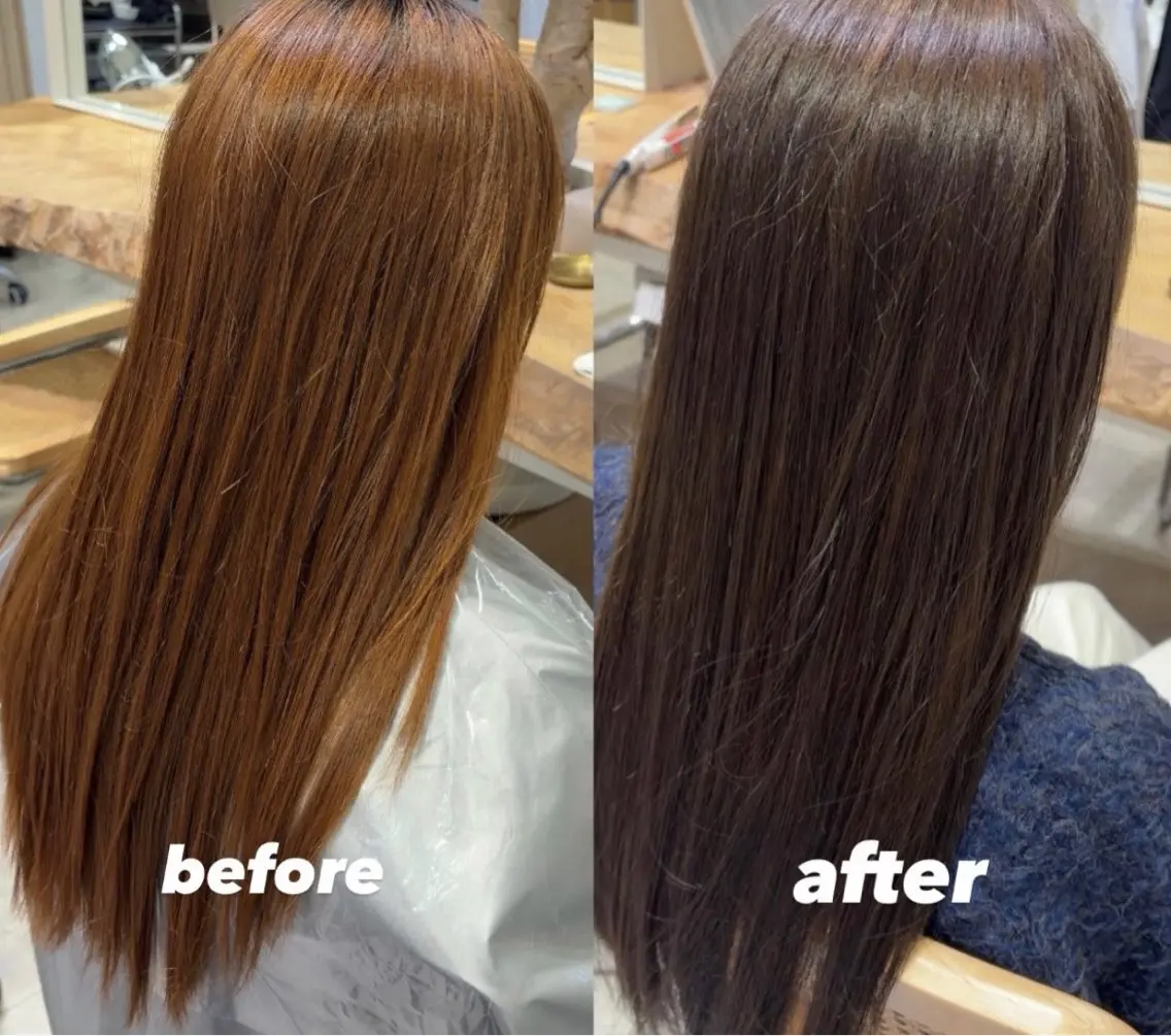 セミロング カラー ヘアカラー トリートメント 渋谷 透明感カラー 雄貴のヘアスタイル