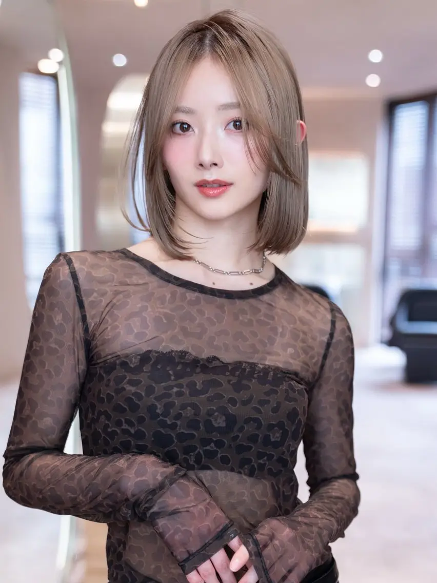 ショート カラー ヘアカラー トリートメント 透明感カラー 渋谷美容師みひろのヘアスタイル