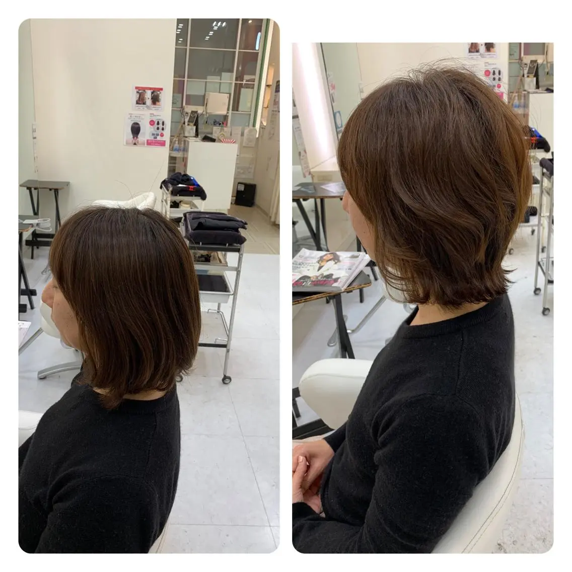 ミディアム くびれヘア レイヤーカット 丹野 圭太のヘアスタイル