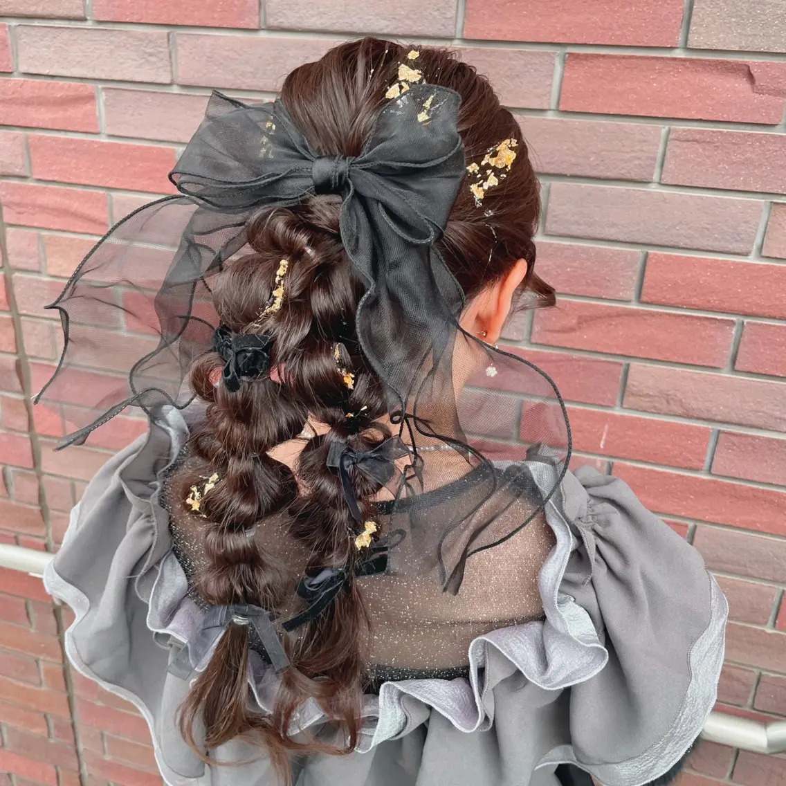 ロング ヘアアレンジ 髪飾り 古沢 みづきのヘアスタイル