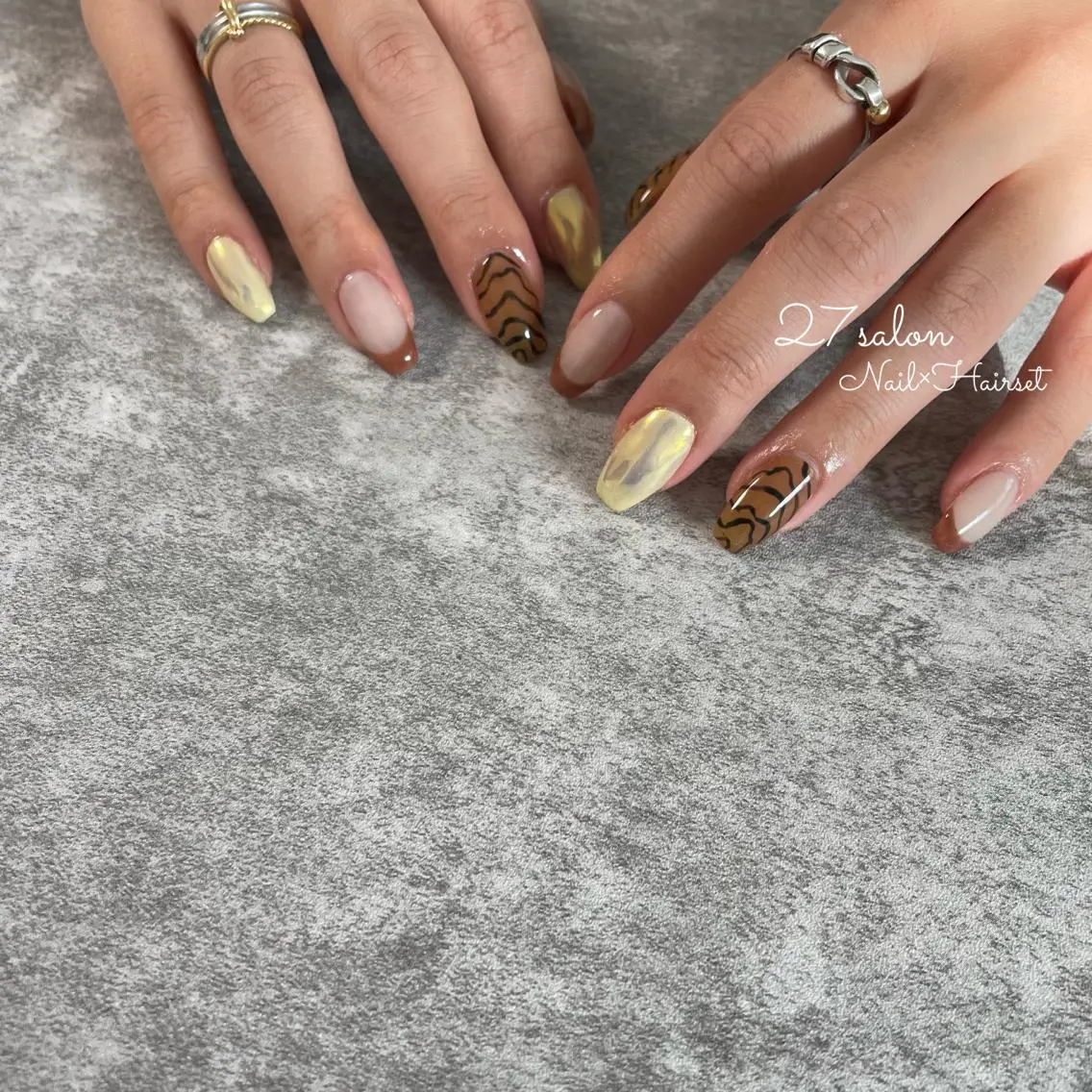 ネイル オーロラネイル 27salon yuinaのネイルデザイン