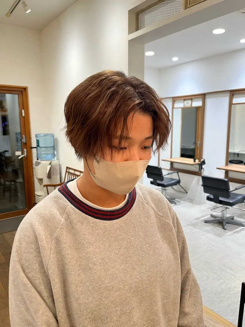 ショート カラー ブリーチ ハイライトカラー ハイライト トリートメント ヘアカラー トリートメント 無料カットモデル‪✨ ✂️Nanami🌷のヘアスタイル