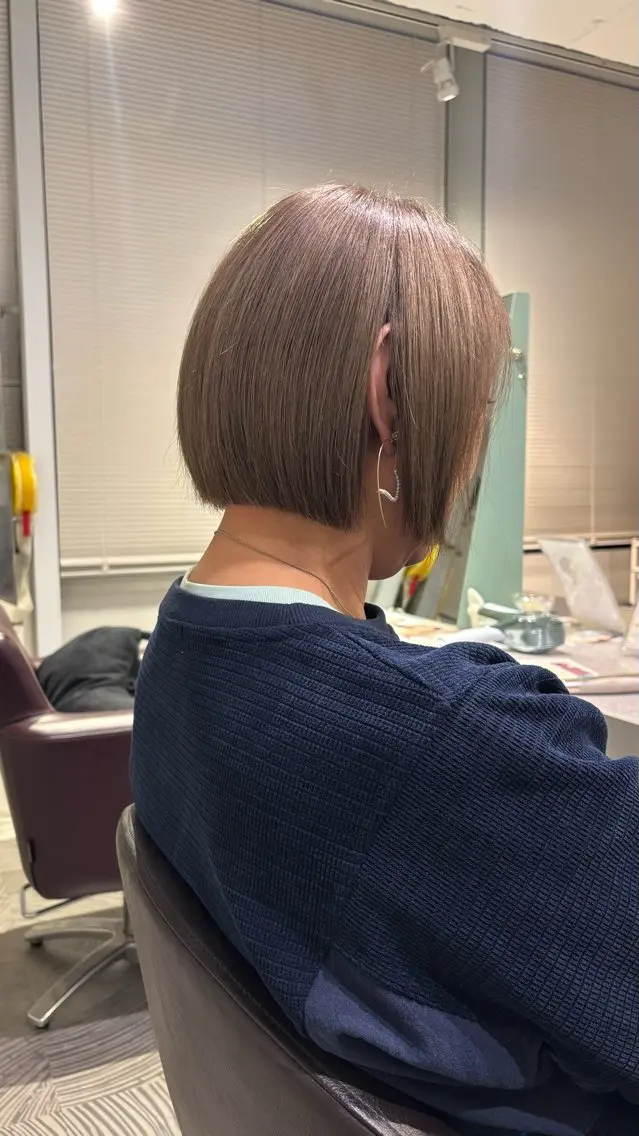 ショート 切りっぱなしボブ ボブ レイヤーカット 盛れるレイヤー/ 髪質改善/遠藤龍雅のヘアスタイル