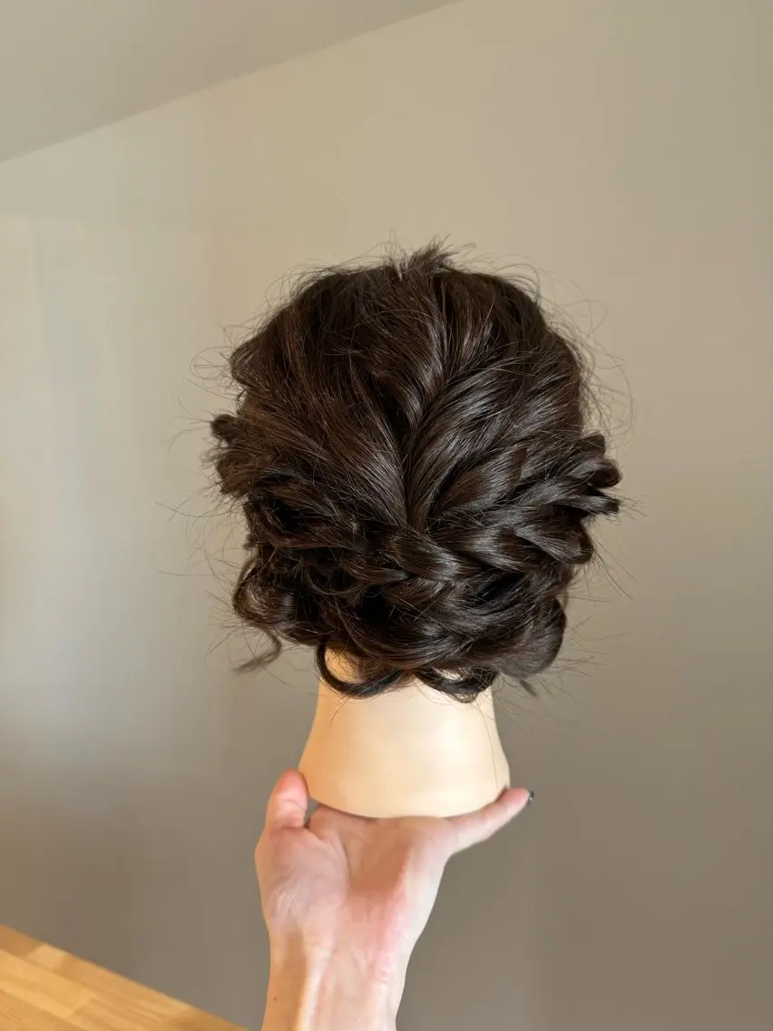 セミロング ヘアアレンジ 三つ編み ヘアセット お呼ばれセット🕊️ 高円寺/太田和のヘアスタイル
