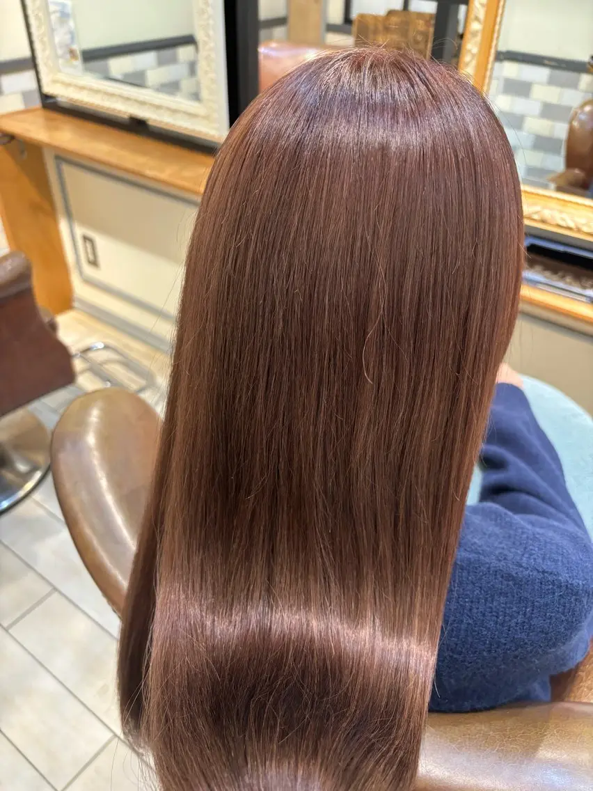 ロング カラー ブラウンカラー 古屋 澪 艶髪カラー✨のヘアスタイル