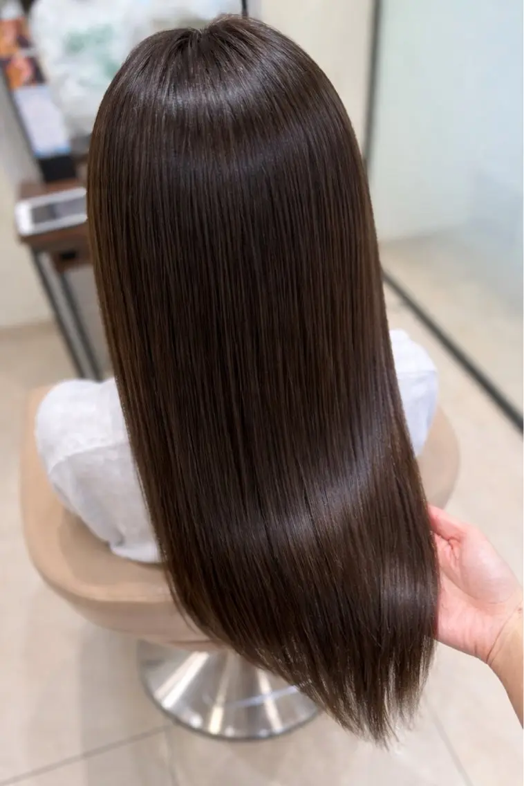 ロング 縮毛矯正 艶髪┊︎垢抜けヘア ななみのヘアスタイル