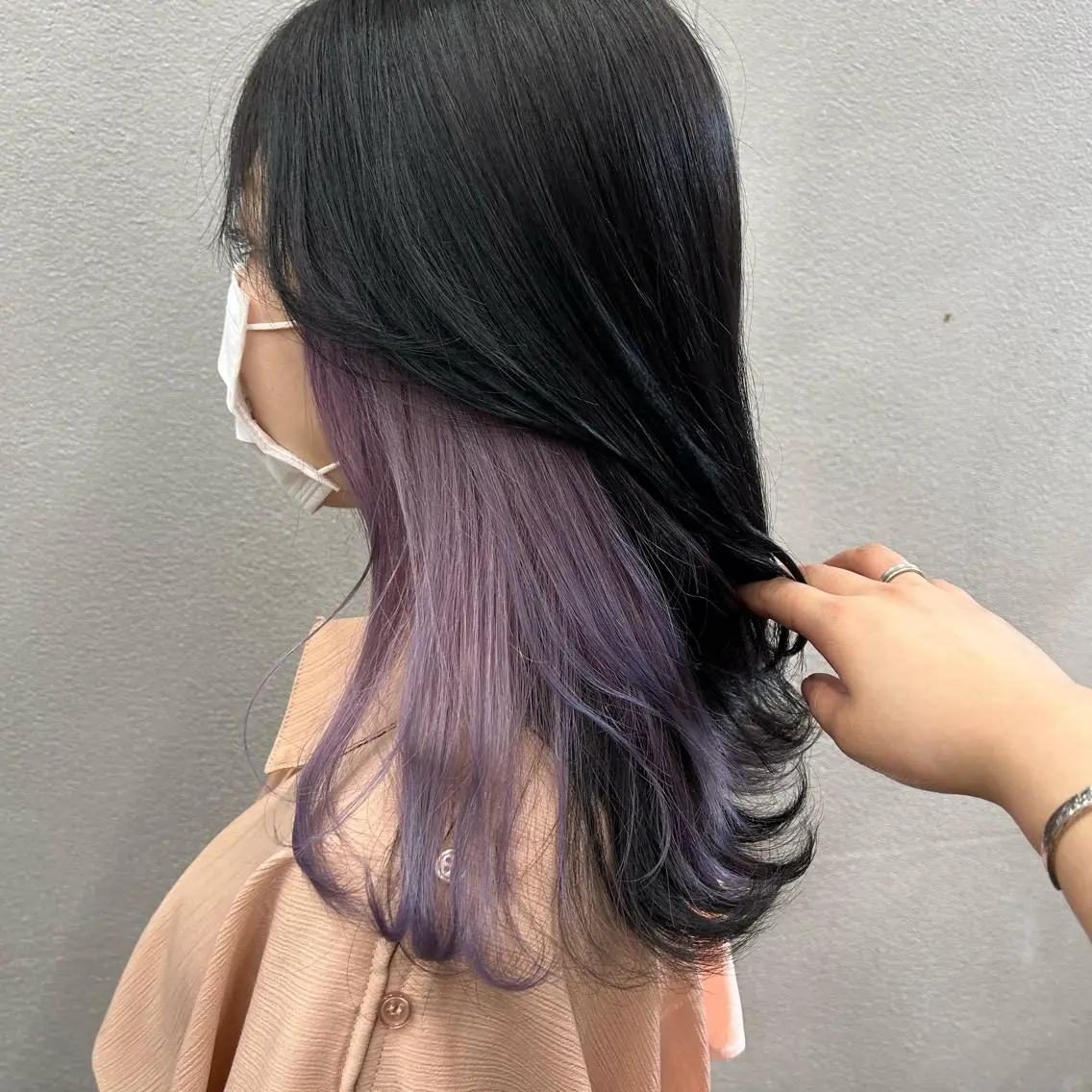 【デザイン】カット+イヤリングカラー+カラー🩵の写真