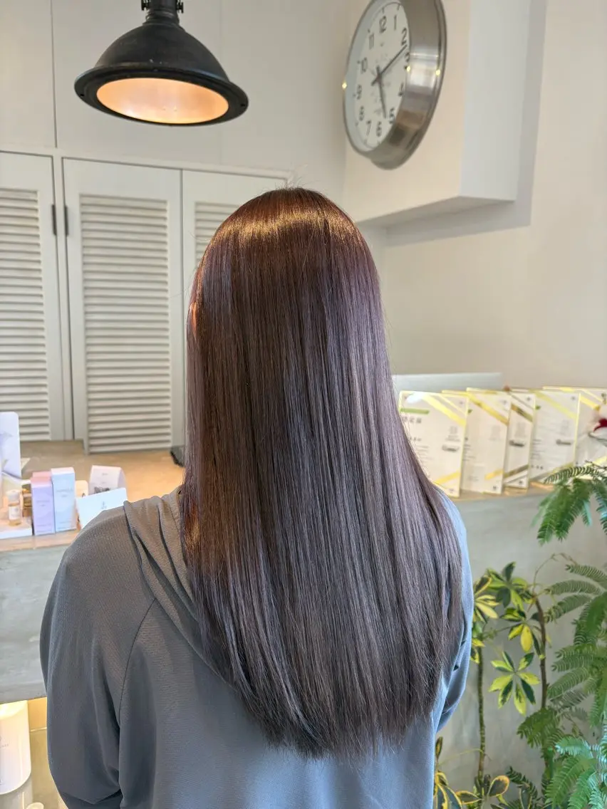ロング カラー 安部 美里のヘアスタイル