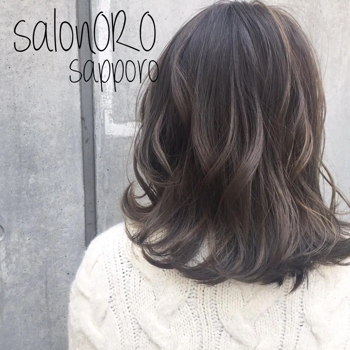 ミディアム カラー アディクシーカラー ブリーチ ブルーカラー 透明感カラー グレージュ 池田 真由美のヘアスタイル