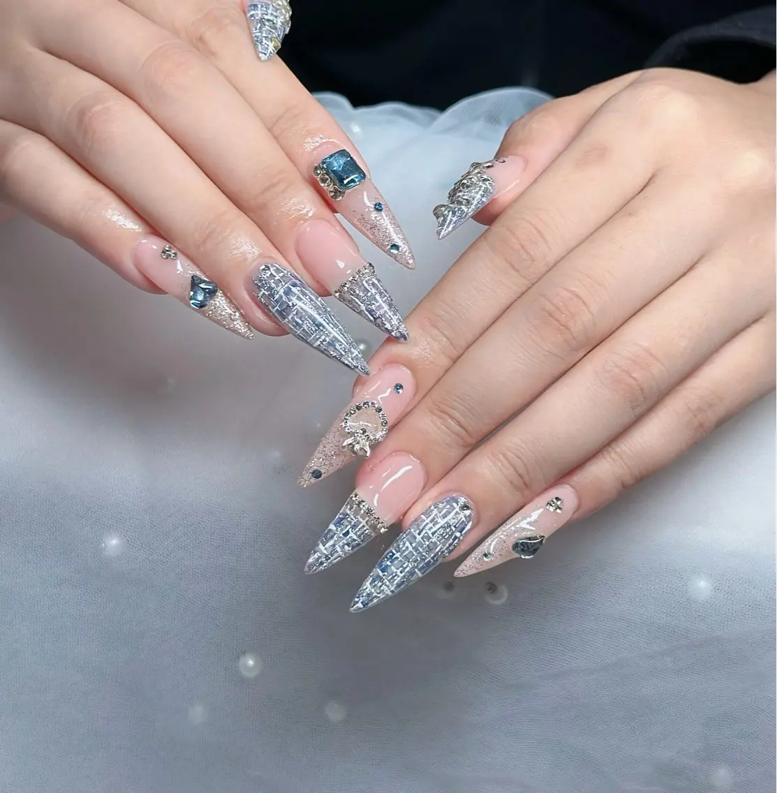 ネイル ハート キラキラネイル リボン ハンドネイル キノコ H.babynailのネイルデザイン