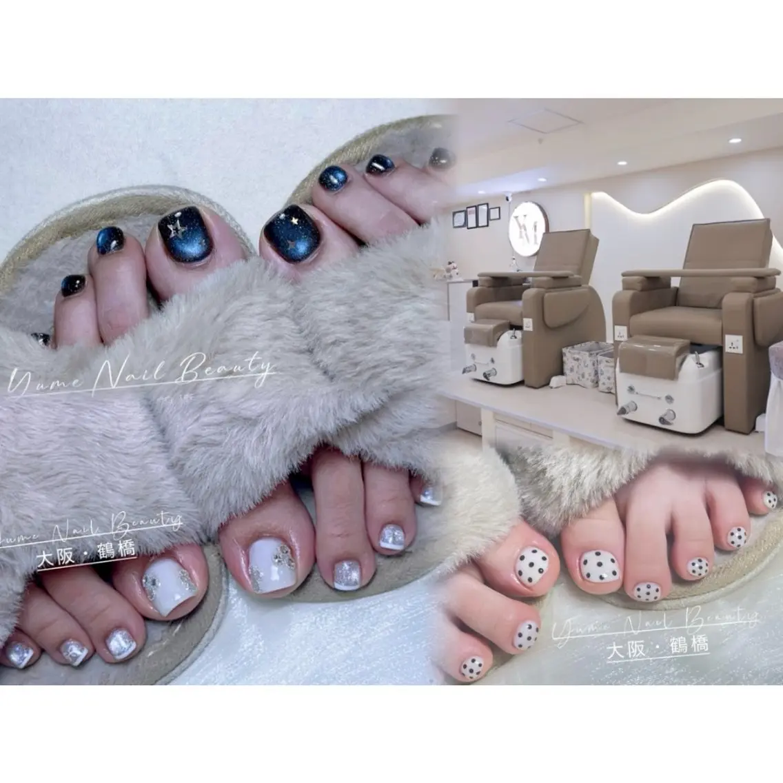 ミディアム フットネイル YUME Nail Beautyのネイルデザイン