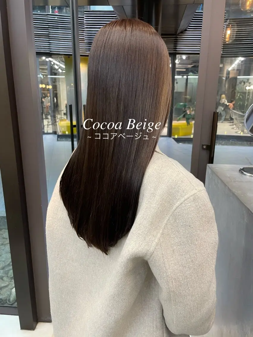 ロング カラー ベージュカラー ココアベージュ カットモデル募集中 🤍harunaのヘアスタイル
