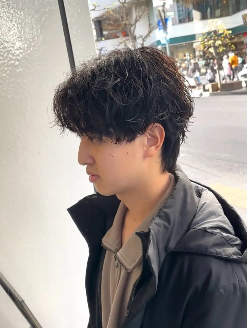 パーマ メンズ センターパート メンズパーマ ⚜️メンズ 特化Towa⚜️のヘアスタイル