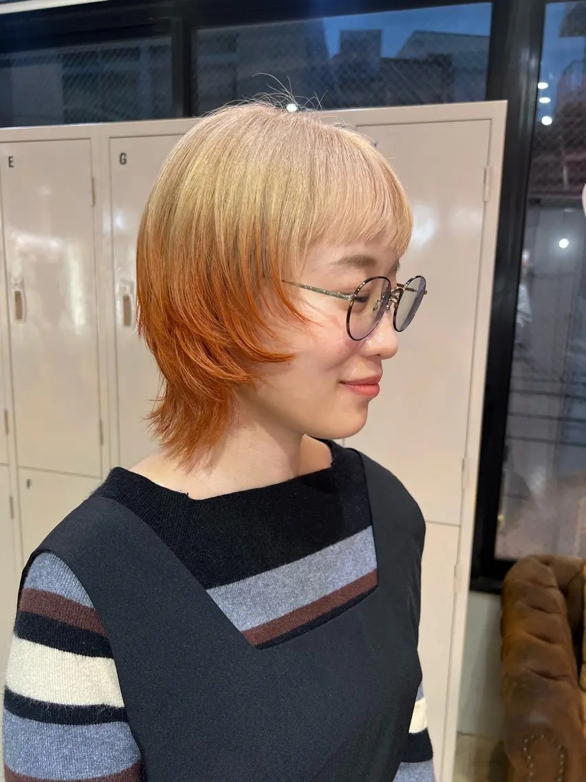 ミディアム ヘアカラー トリートメント 💥ウルフカット デザインあんな💥のヘアスタイル