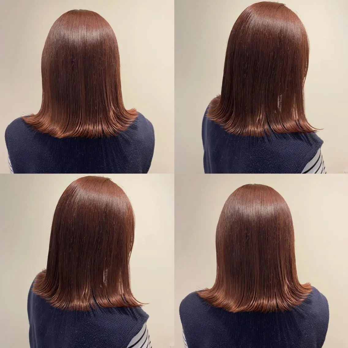 ミディアム カラー 金島 青のヘアスタイル