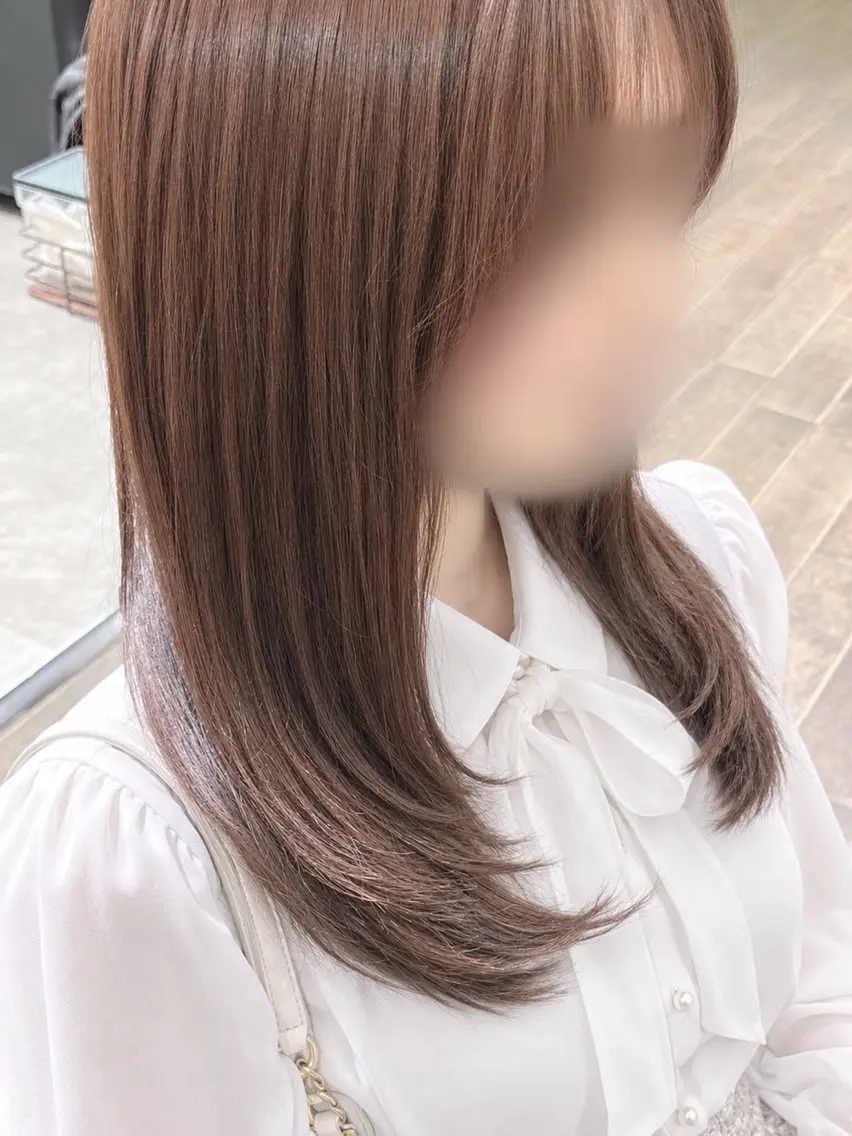 セミロング レイヤーカット カット トリートメント 💠レイヤーカット 透明感カラー💠／端のヘアスタイル