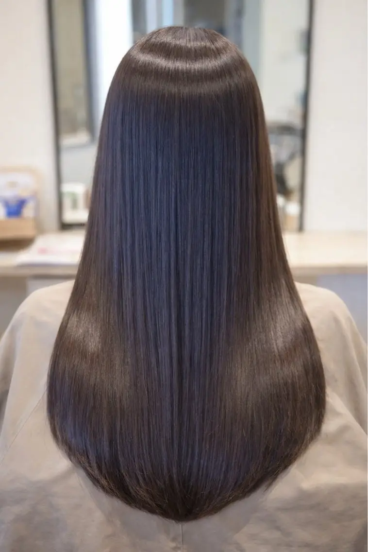 ロング パーマ 縮毛矯正 カット 縮毛矯正 トリートメント とうだだいき レイヤー/髪質改善のヘアスタイル