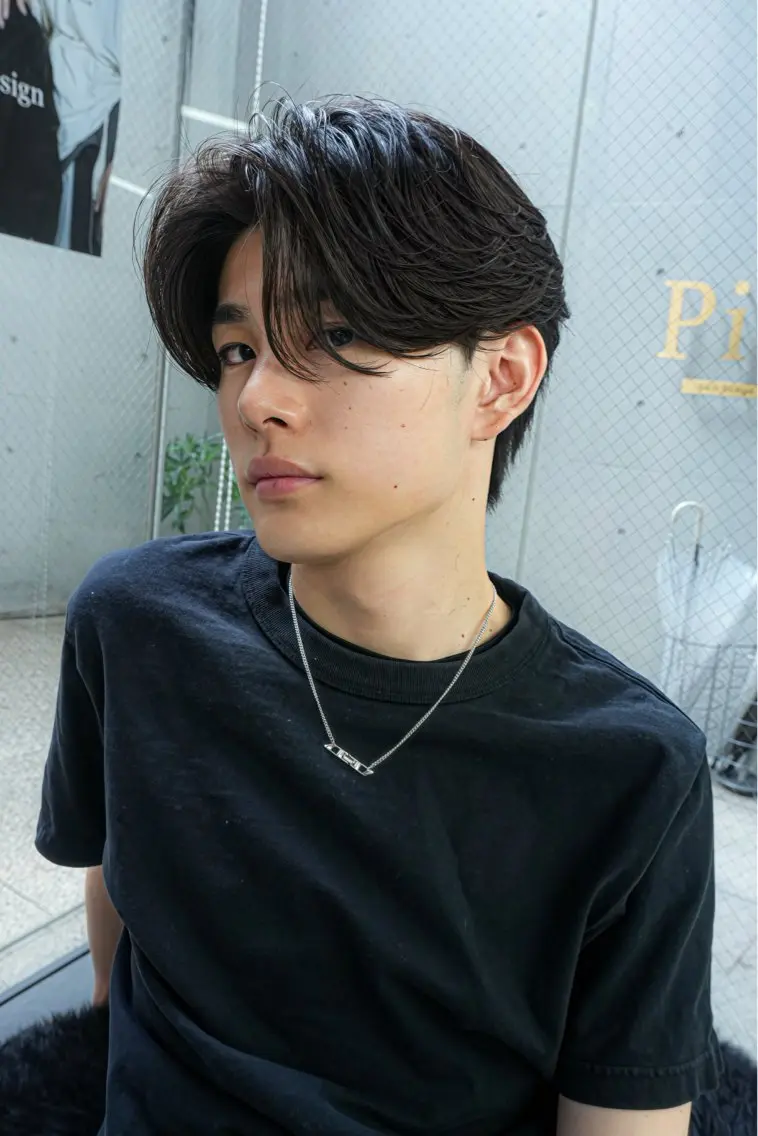 ショート パーマ ニュアンスパーマ カット パーマ 湖城 恵吾のヘアスタイル
