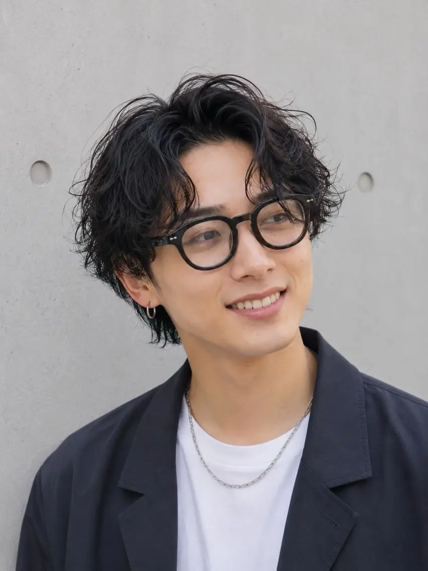 パーマ メンズ 井ノ川 真奈美のヘアスタイル