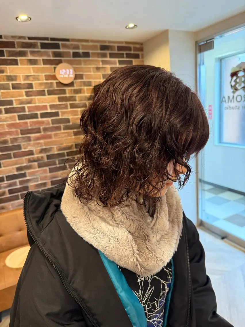 ミディアム パーマ カット パーマ soi 💜AYAKOのヘアスタイル