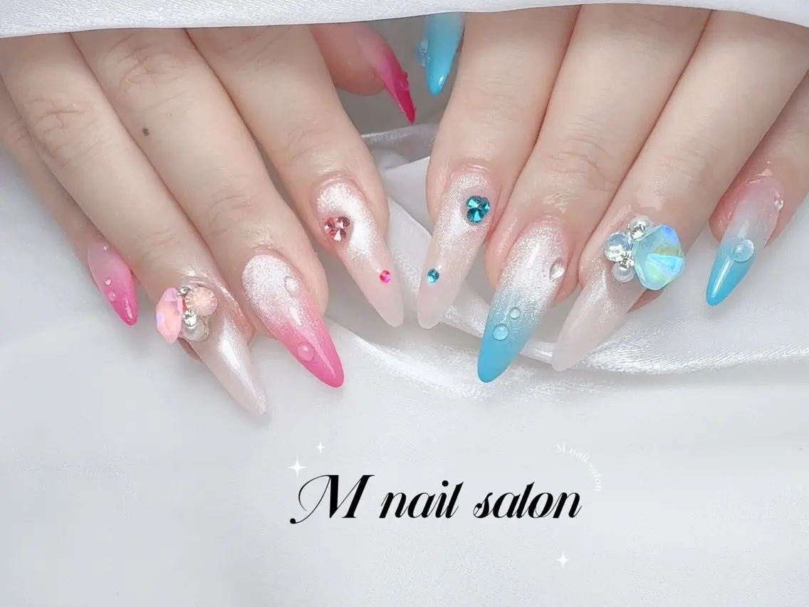 ネイル ハンドネイル M🌷nail 長さだし専門店のネイルデザイン