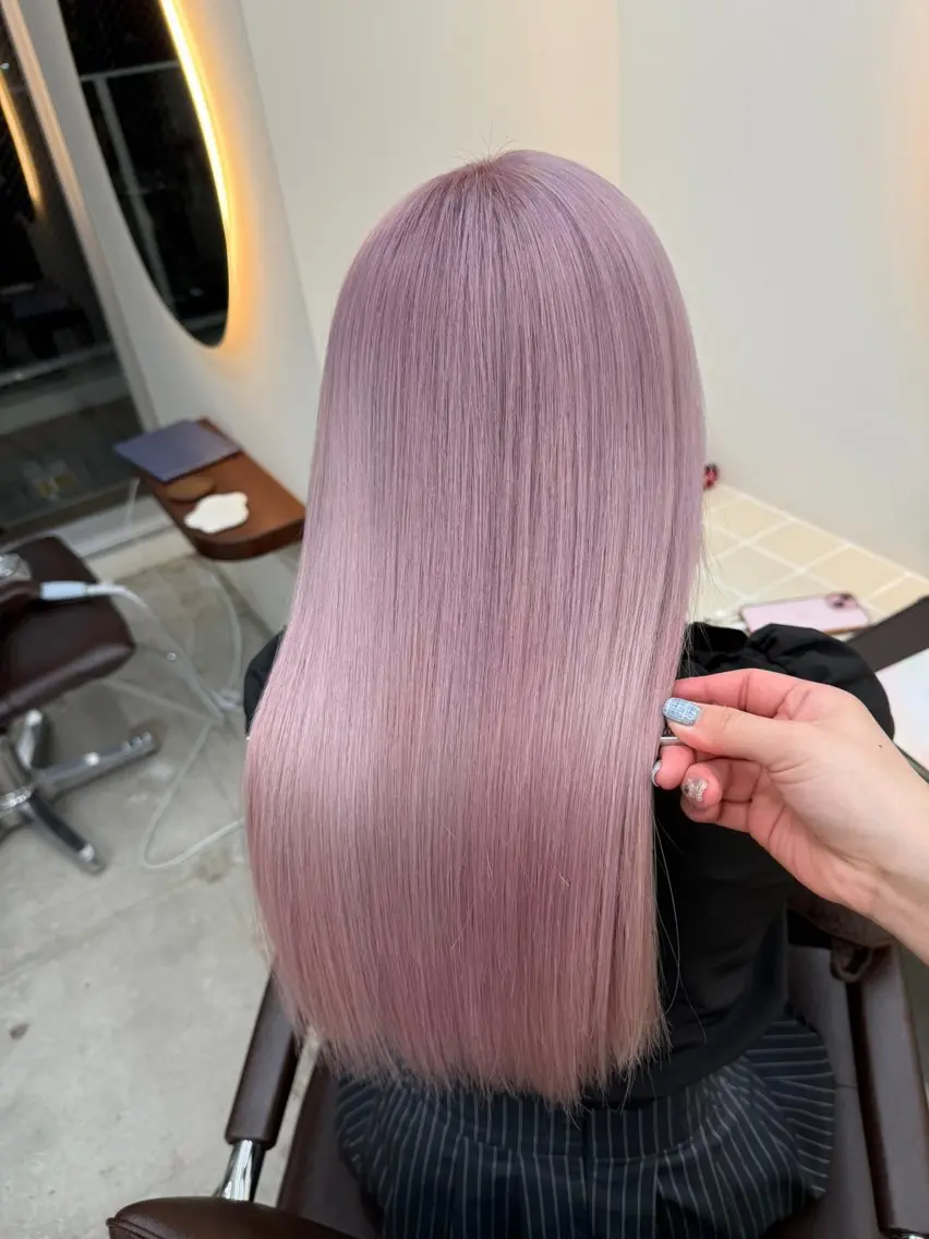 ロング カラー ブリーチ カット ヘアカラー トリートメント ヘッドスパ ✨髪質改善矯正× ブリーチ✨YU-KIのヘアスタイル